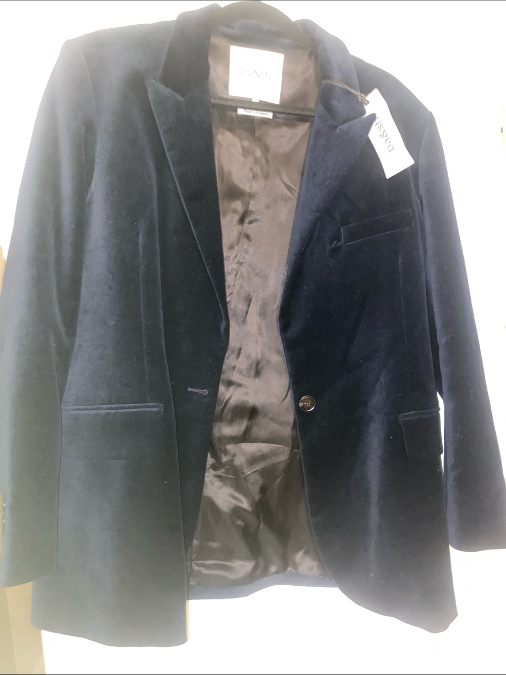 Ba&Sh Navy Velvet Blazer